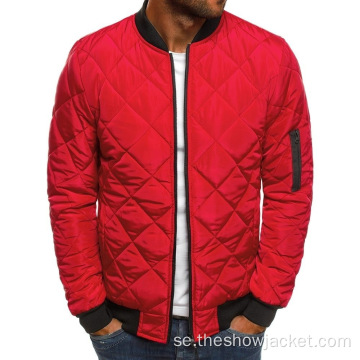 Högkvalitativa Quilted Bomber Jacket Mens